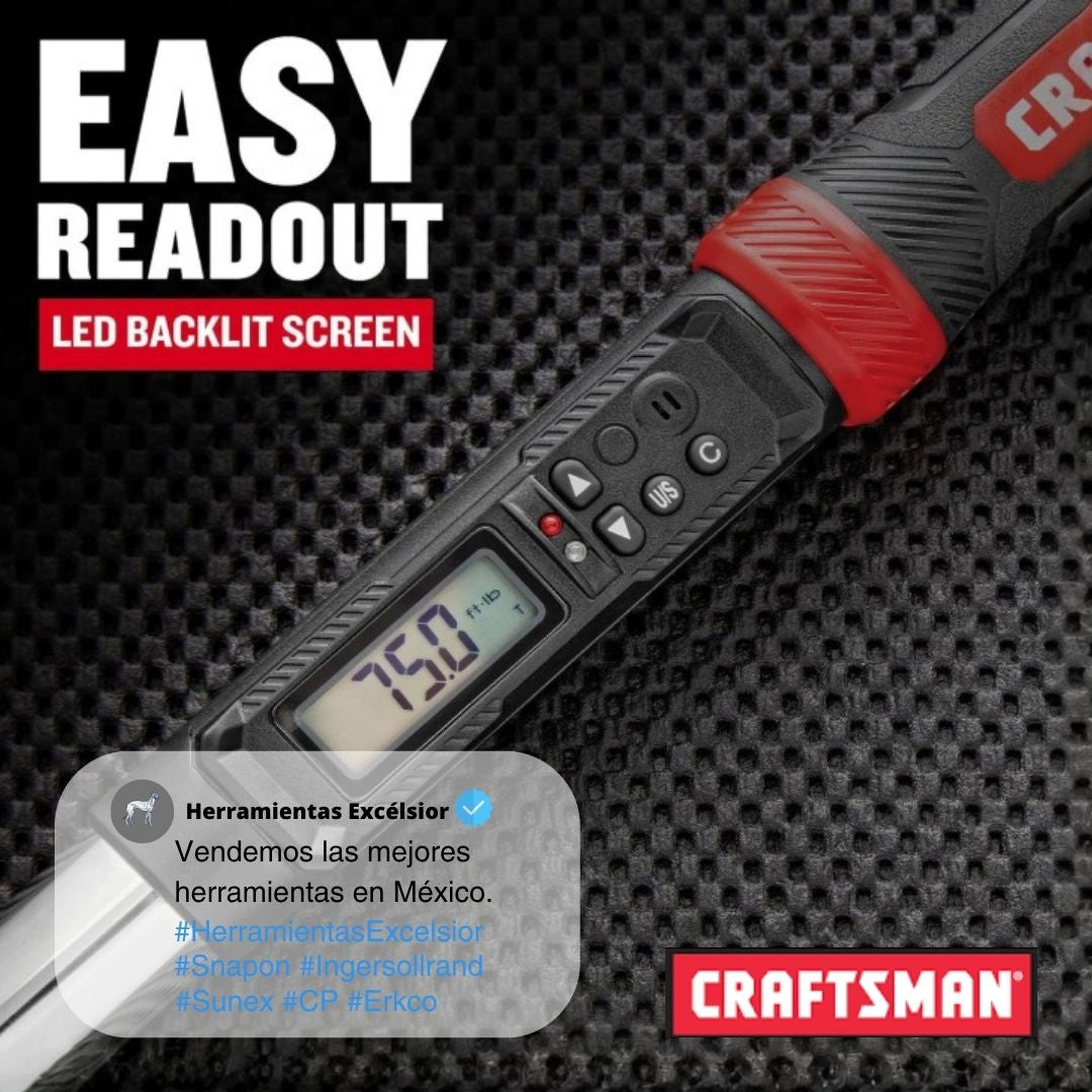 Torquimetro 1/2" DIGITAL CRAFSTMAN