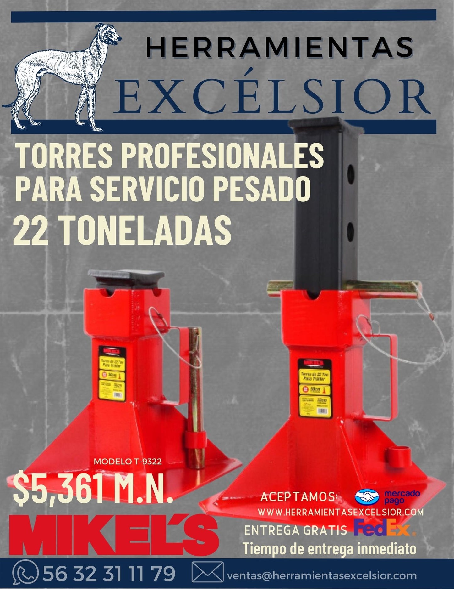 Torres para servicio pesado de 22 toneladas MIKELS