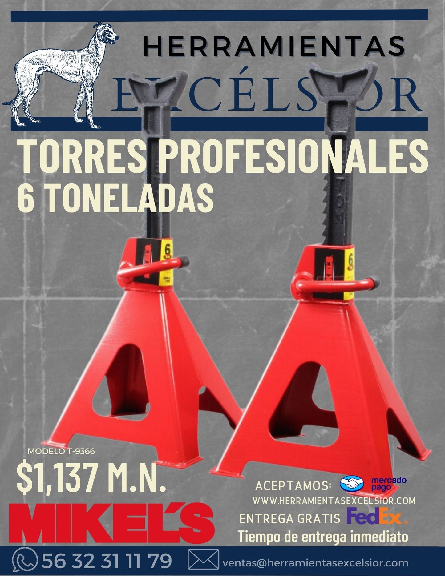 Torres para automovil de 6 toneladas MIKELS