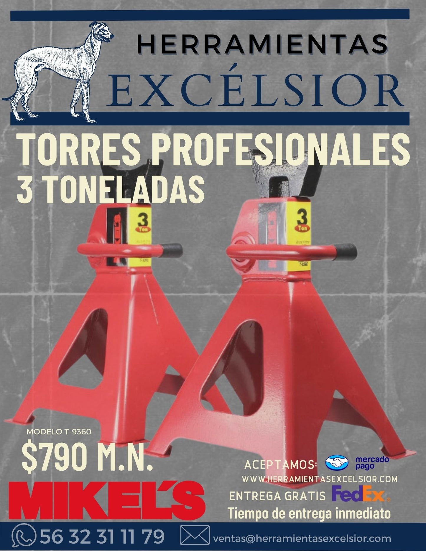 Torres para automovil de 3 toneladas MIKELS