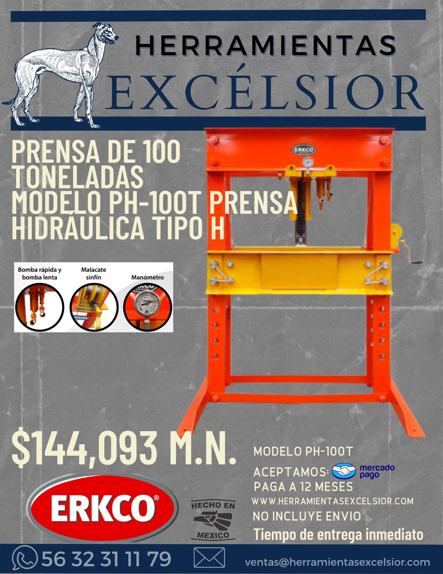 Prensa de 100 Toneladas H Ercko