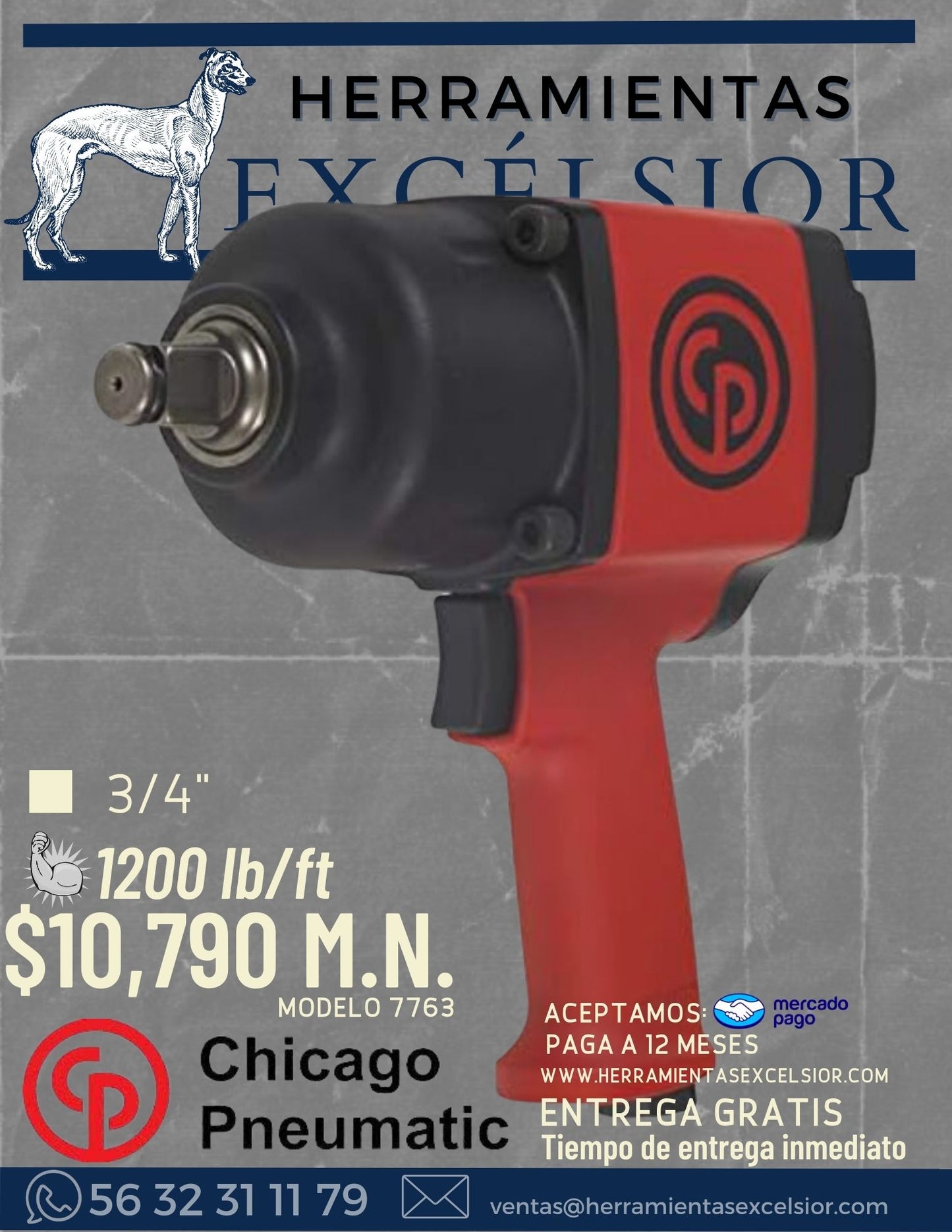 Llave de impacto 3/4" Chicago Pneumatic 7763