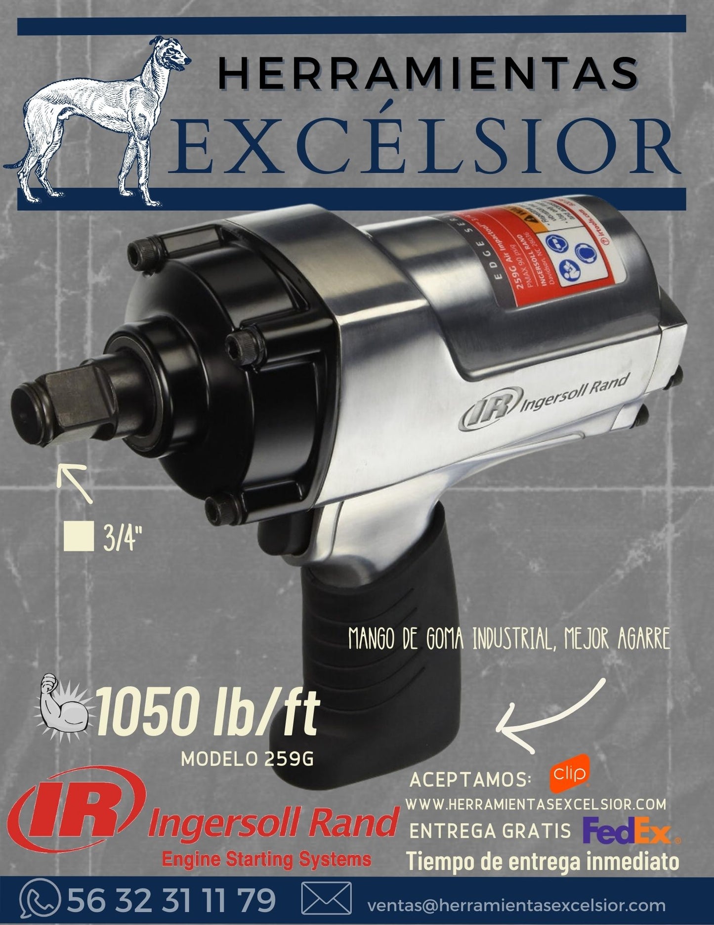 Llave de impacto de 3/4" INGERSOLL RAND