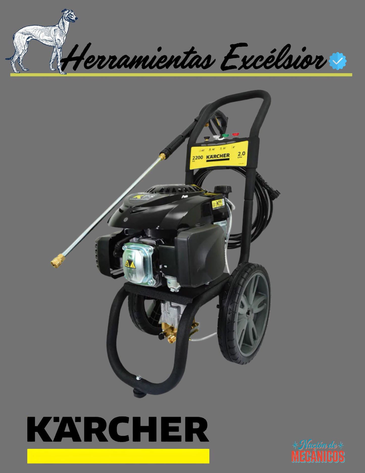 Hidrolavadora gasolina de alta presión 5 H.P. KARCHER G2200SVC