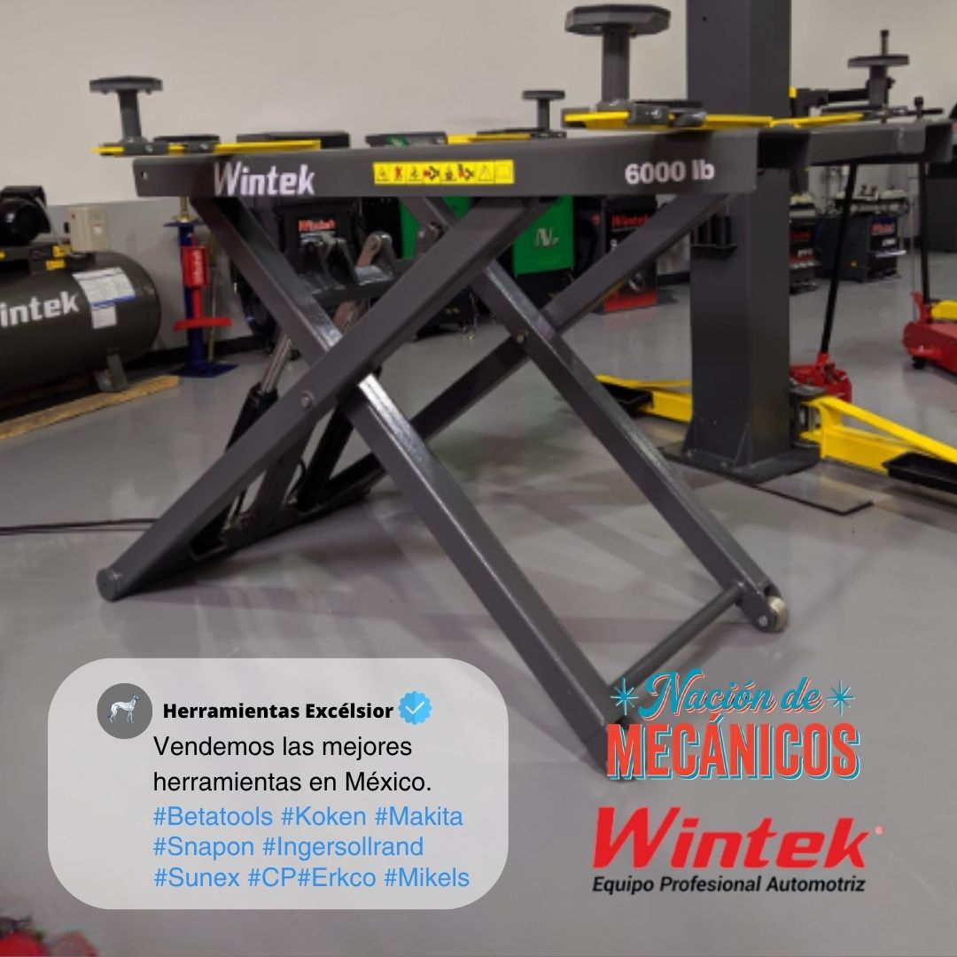 Rampa frenera electrica 110V portatil 6000 Lb WINTEK RTM006 (TIPO TIJERA)