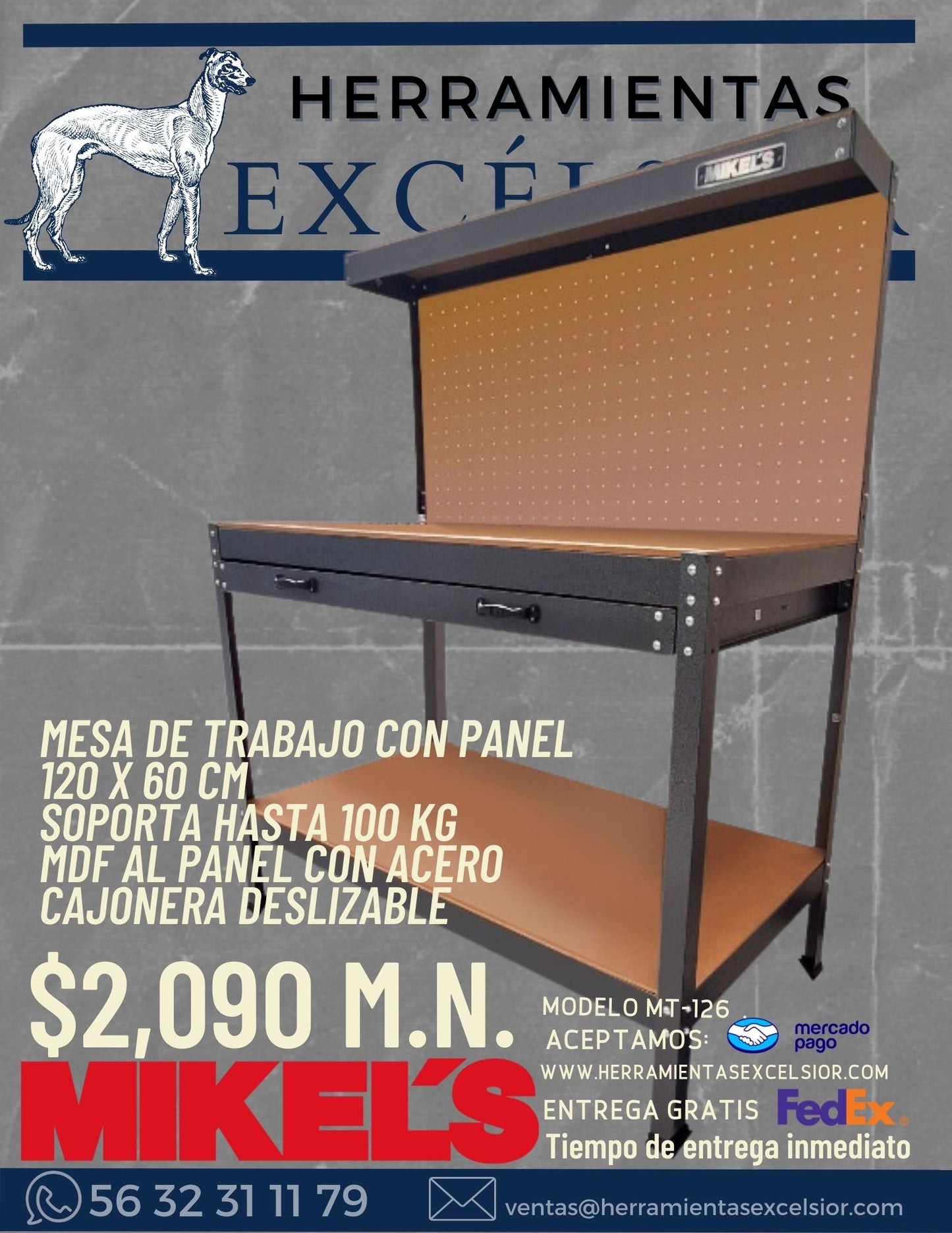 Mesa de trabajo para taller  MIKELS