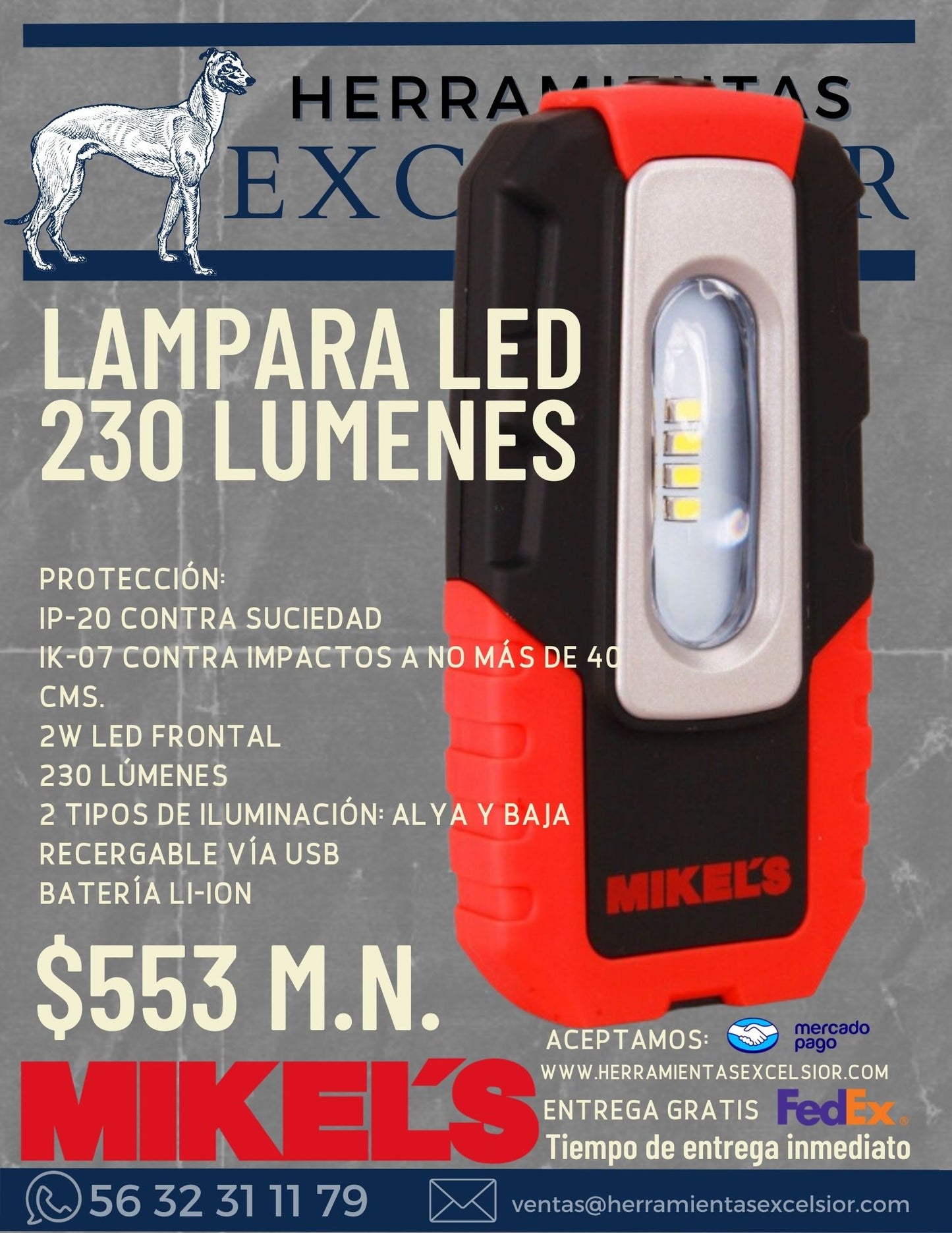 Lampara led MIKELS