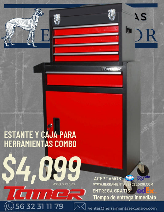 Estante y caja para herramientas combo TAMER