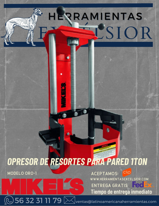 Opresor de resortes para pared 1 ton MIKELS