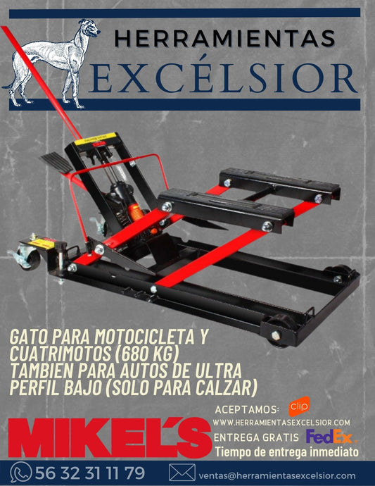 Gato para motocicleta y cuatrimotos (680 kg) MIKELS