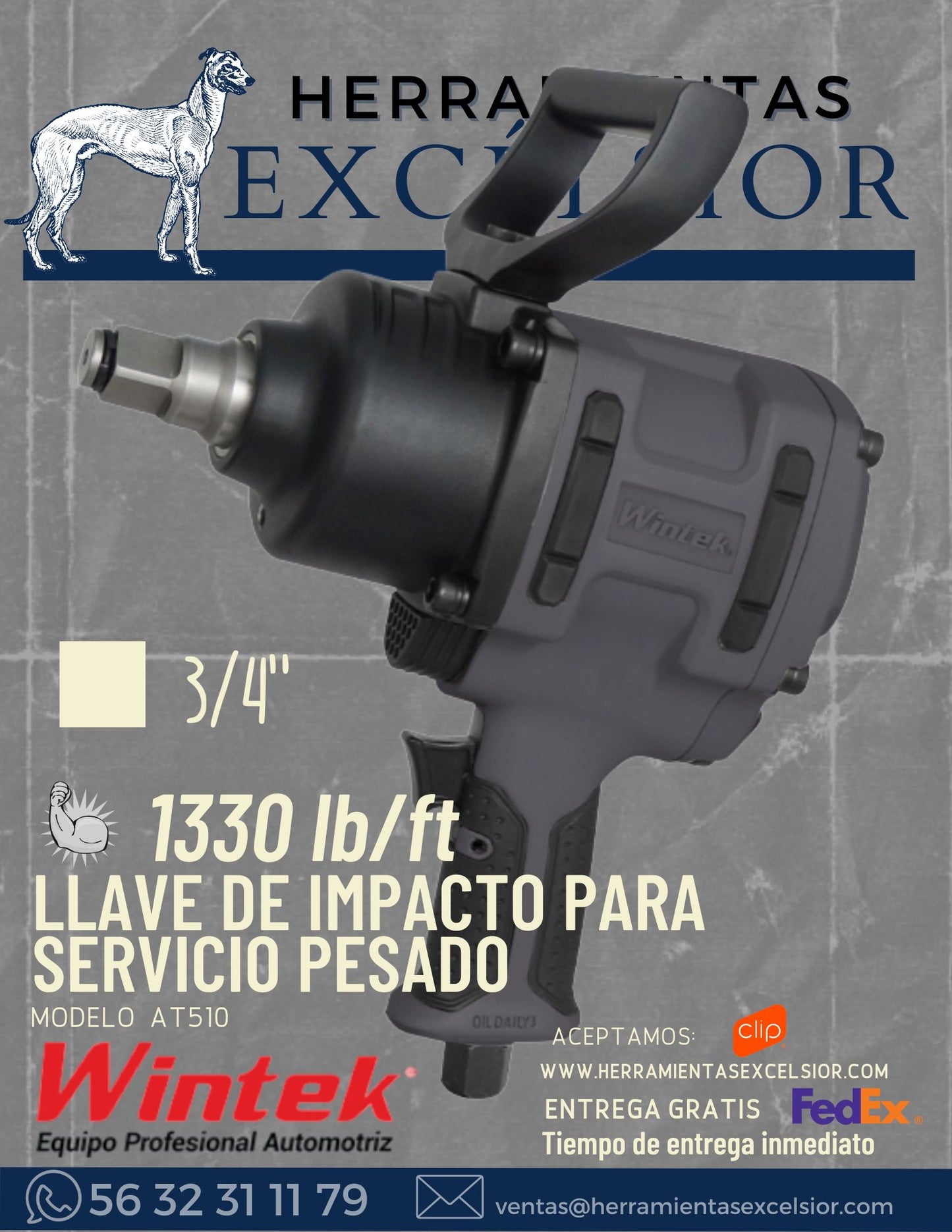 Llave de impacto 3/4" WINTEK AT570