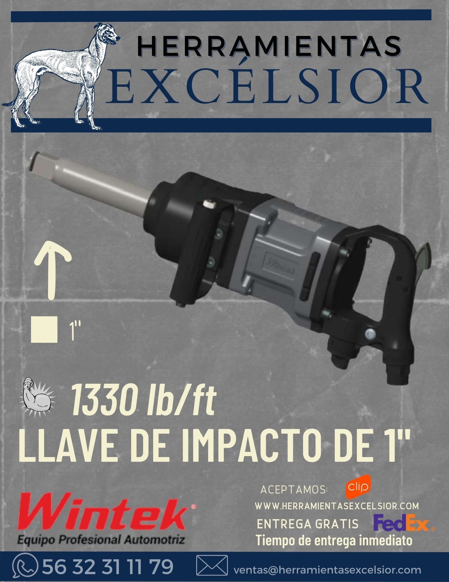Llave de impacto 1" WINTEK AT2606