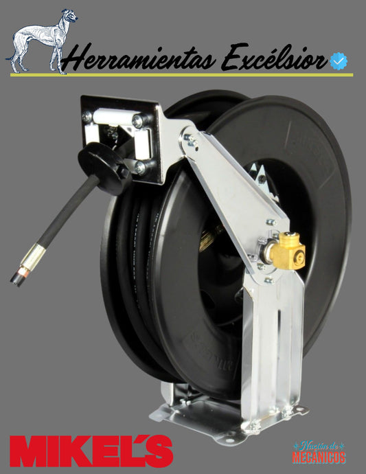 Carrete retractil para GRASA MIKELS 1/4" X 12 metros. CMA-1/4
