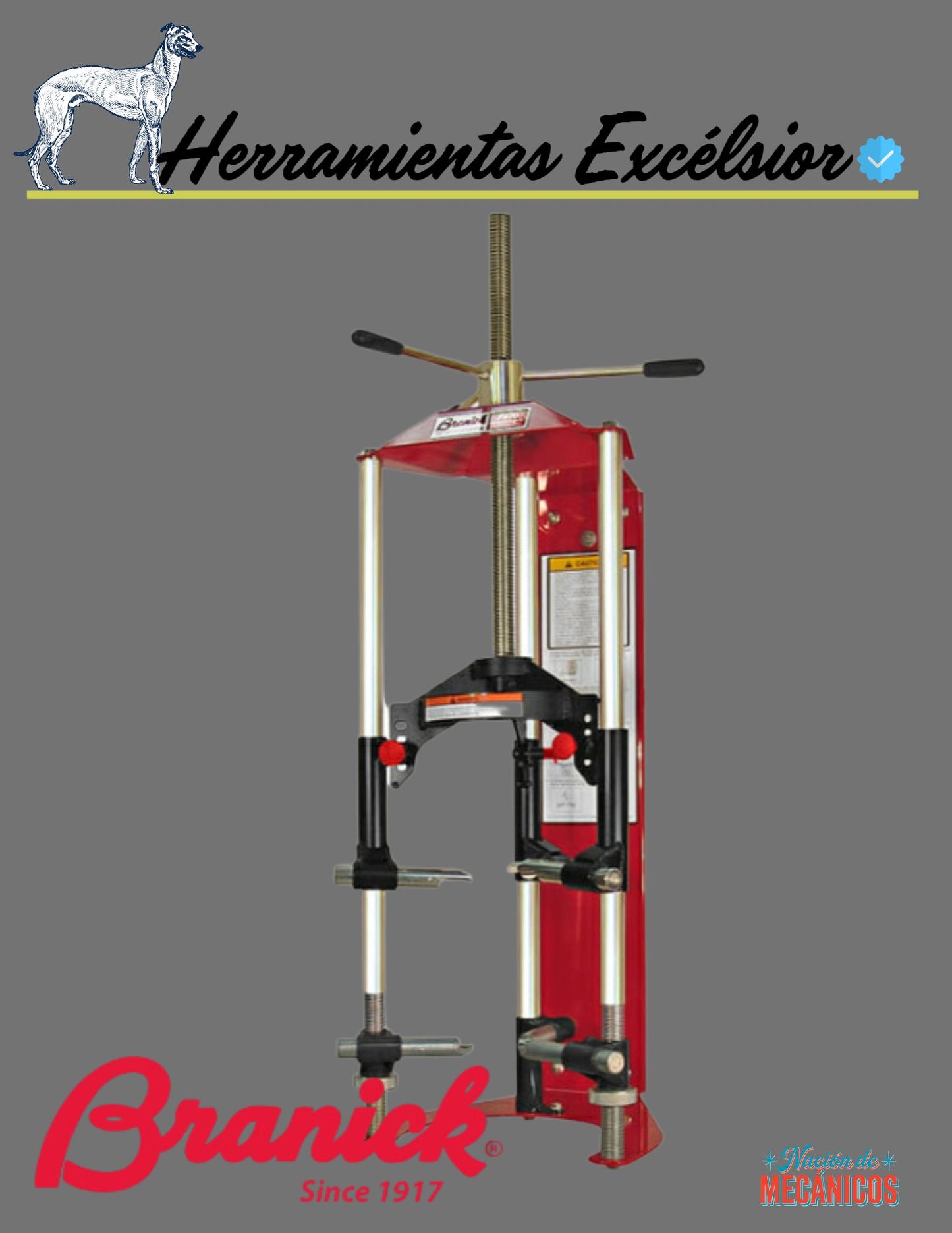 Opresor de resortes para pared 1.3 Ton Branick 7600