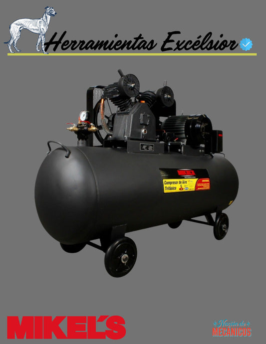 Compresor trifásico 5 HP (300 lts) MIKELS CAT-5HP