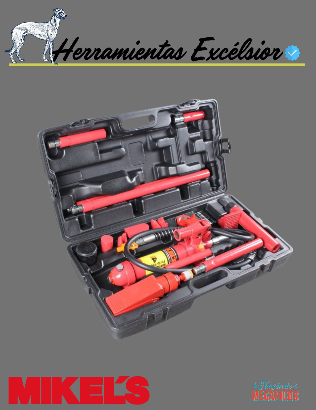 Porto power (4 ton, estuche de plástico) MIKELS R-434