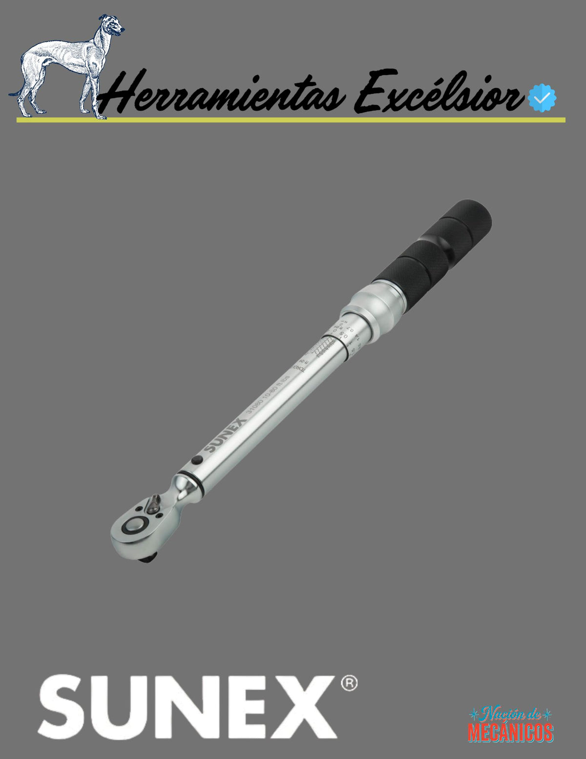 Torquimetro de 3/8" SUNEX 10-80 lb/ft