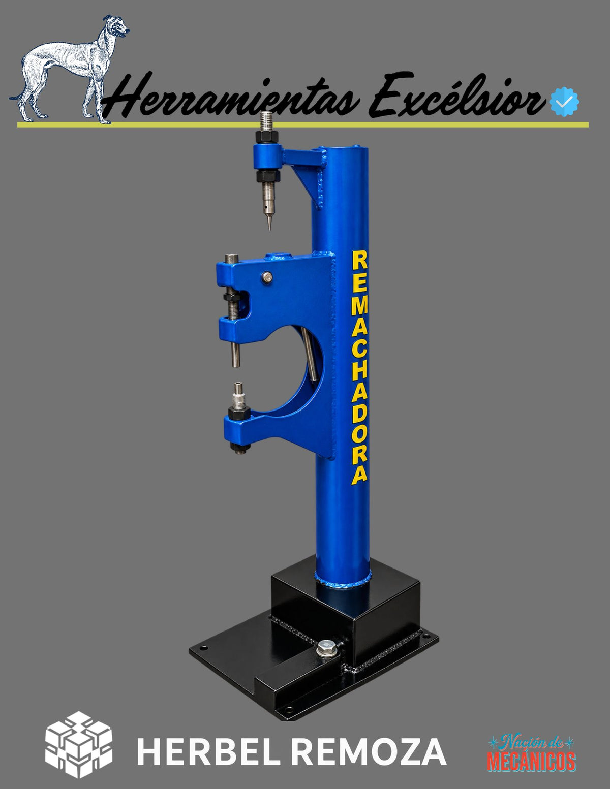 Remachadora y botadora doble NEUMÁTICA HERBEL REMOZA