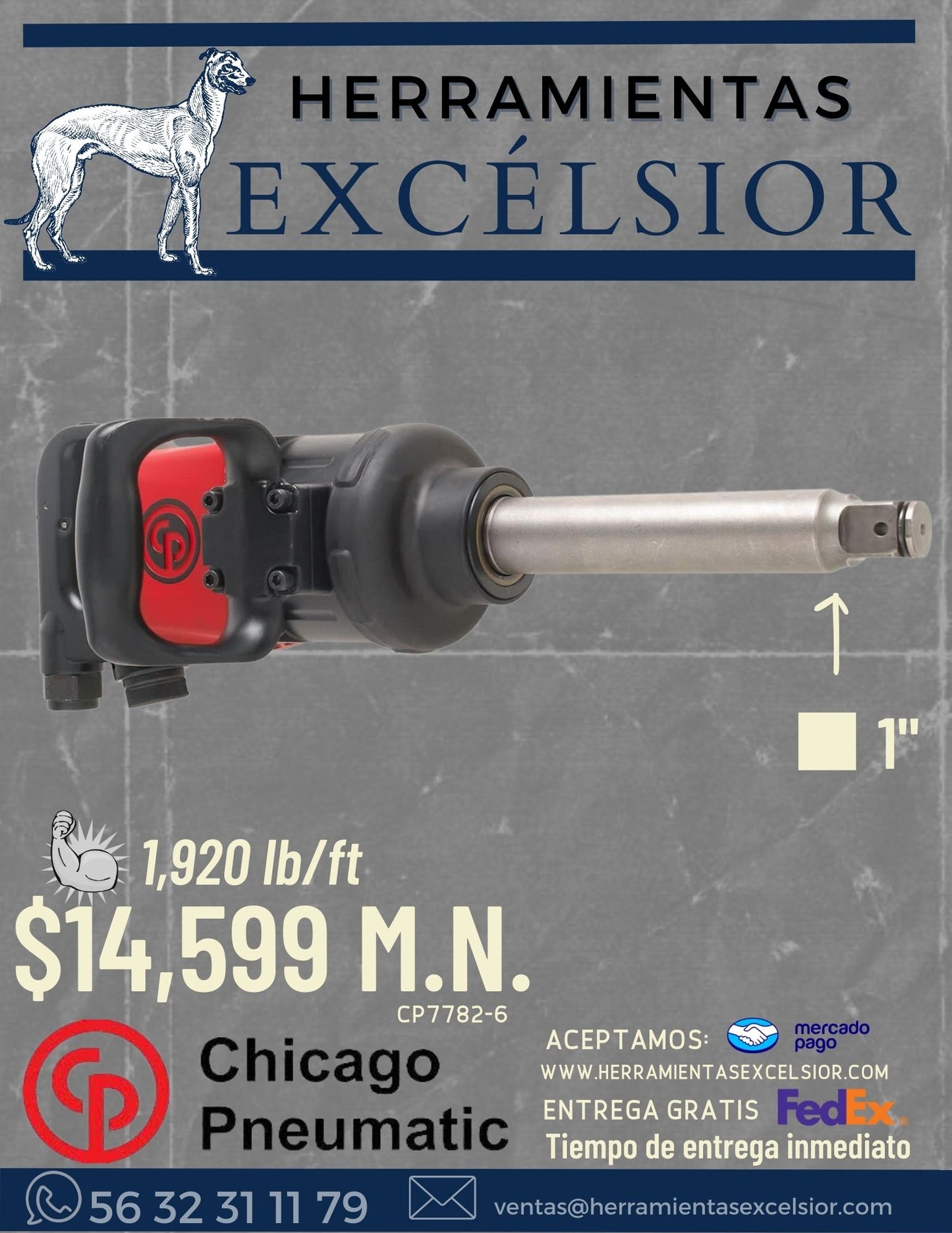 Llave de impacto de 1" Chicago Pneumatic