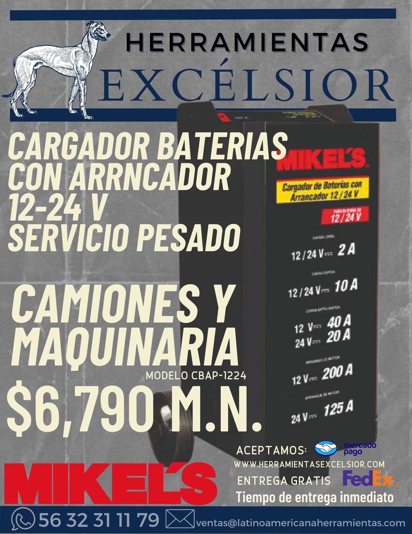 Cargador y arrancador para camiones MIKELS