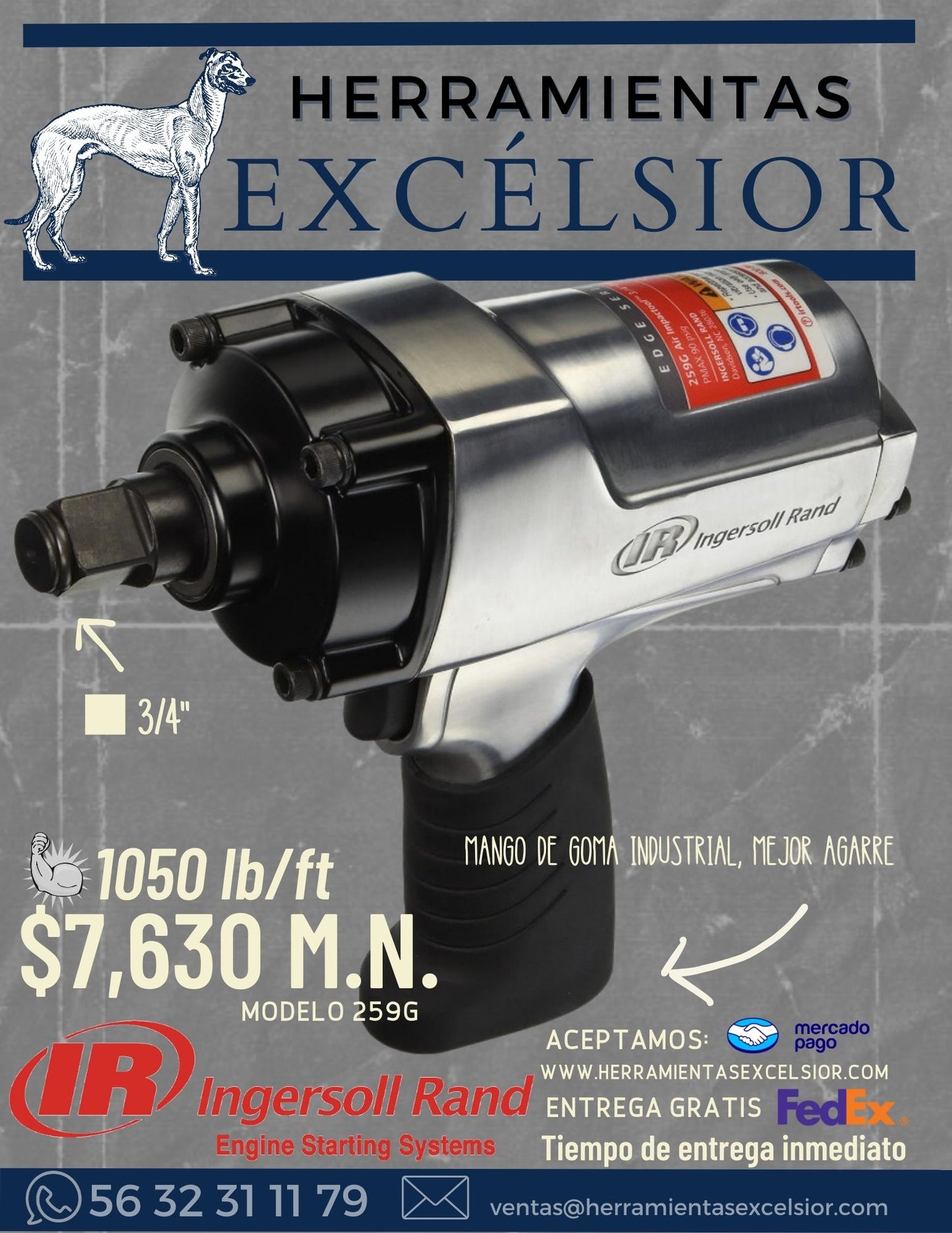 Llave de impacto de 3/4" INGERSOLL RAND