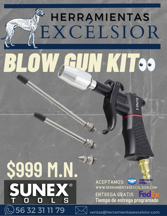 Kit de pistola de aire para sopleteo SUNEX
