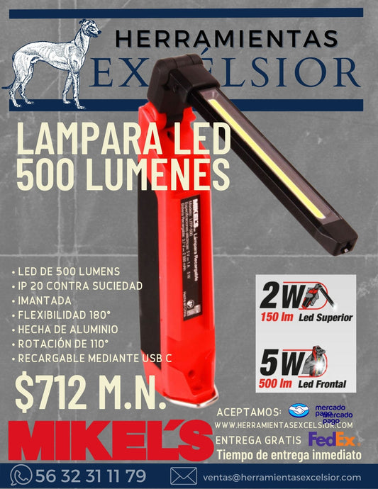 Lampara LED 5W recargable