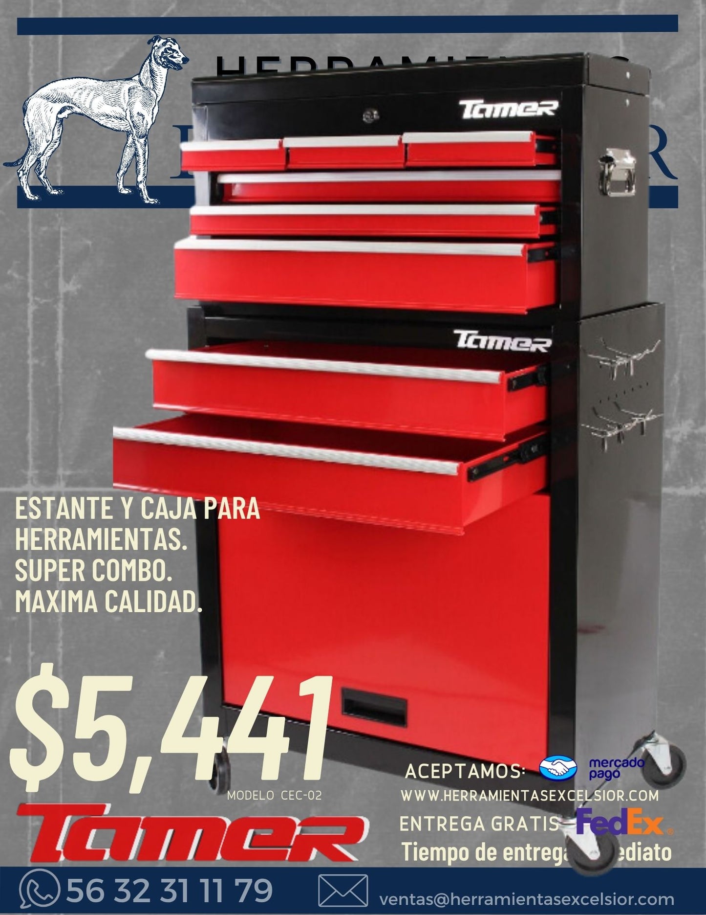 Combo caja y estante TAMER