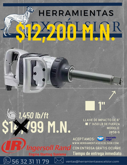 Llave de impacto de 1" INGERSOLL RAND 1475 LB/FT