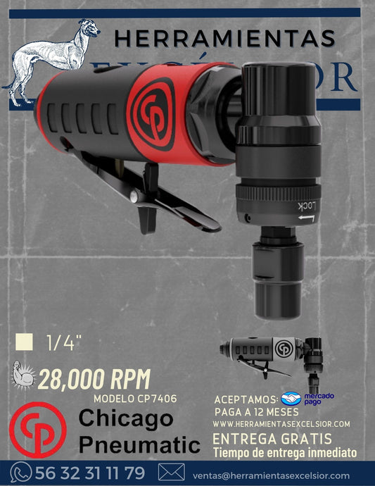 Amoladora angular Chicago Pneumatic CP7406