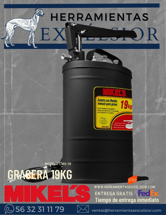 Cubeta para grasa de 19 likos MIKELS