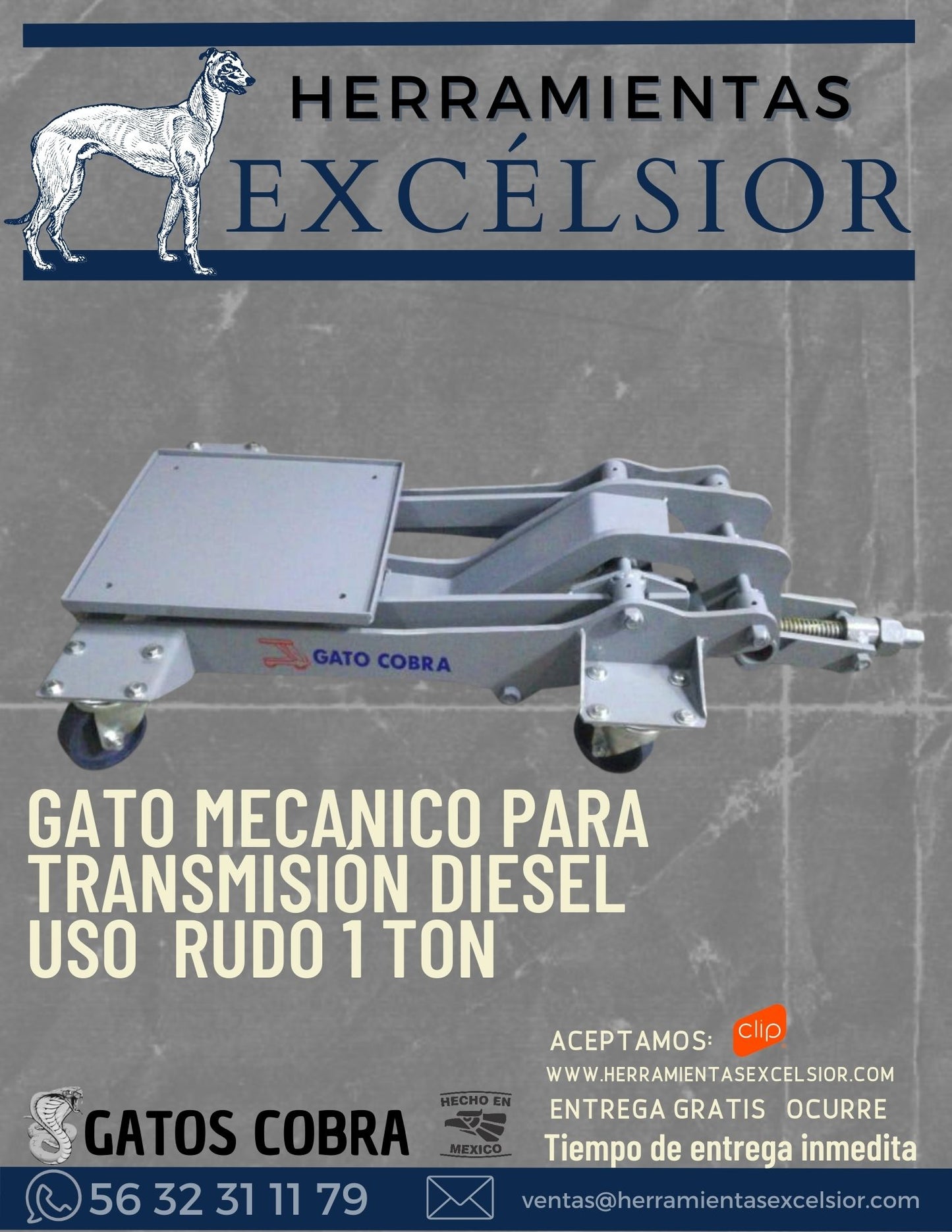 Gato mecanico para transmision diesel 1 Ton