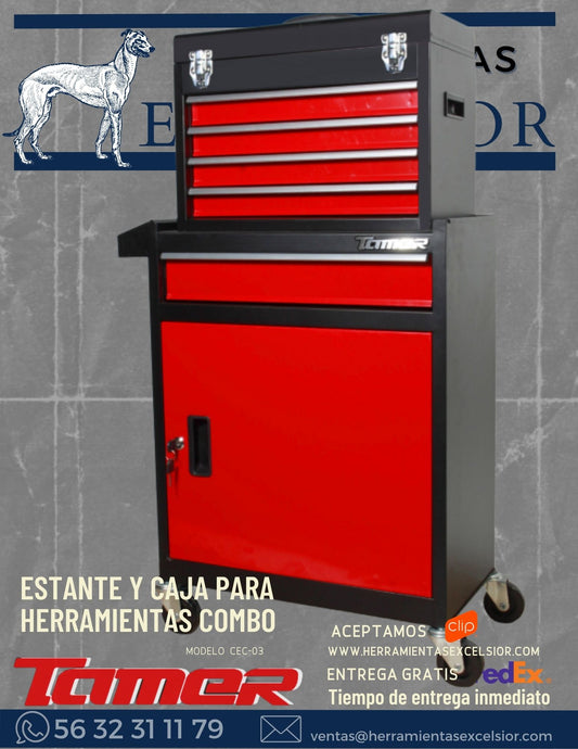 Estante y caja para herramientas combo TAMER