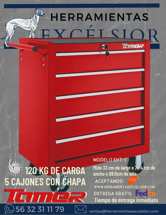 Gabinete para herramientas con 5 cajones TAMER