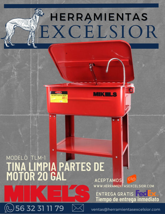 Tina limpia partes 20 galones MIKELS