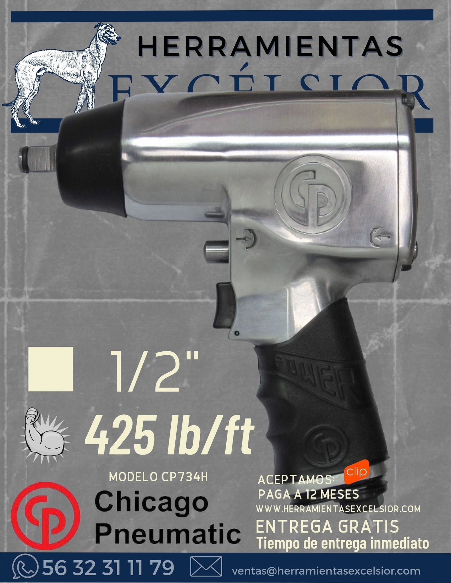 Llave de impacto neumatica 1/2" CP734H