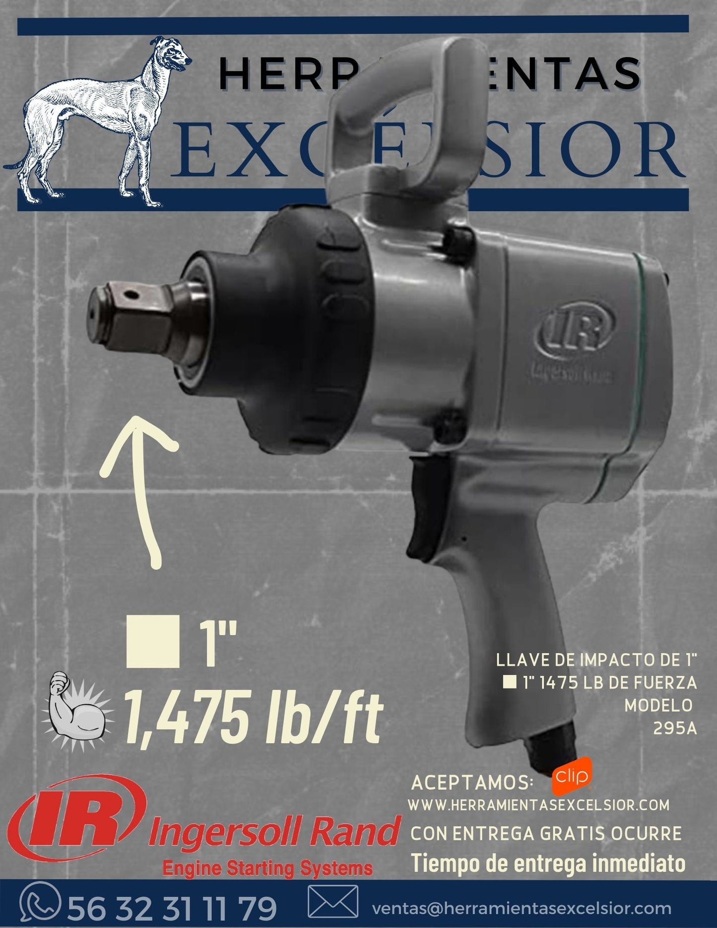 Llave de impacto de 1" INGERSOLL RAND 295A