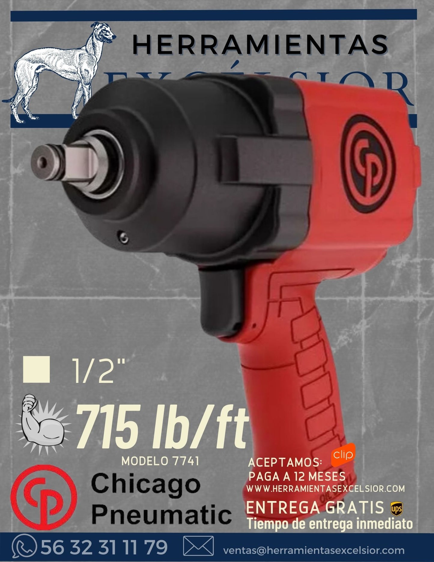 Llave de impacto 1/2" Chicago Pneumatic 7741