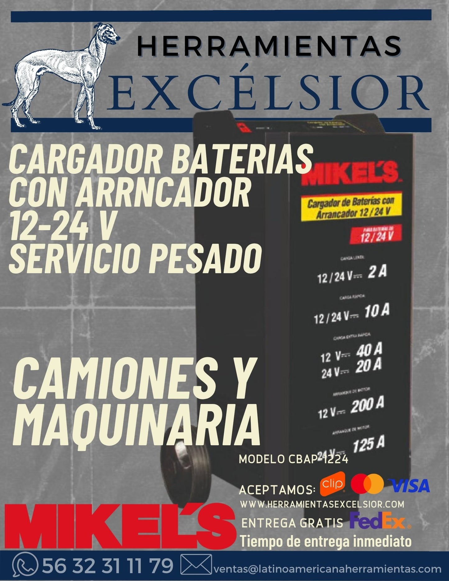 Cargador y arrancador para camiones MIKELS
