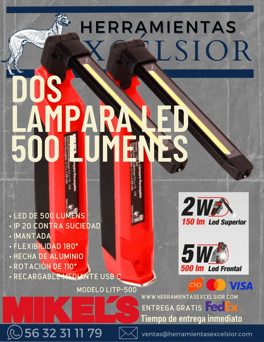 Lampara LED 5W recargable (Pares)