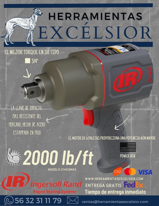 Llave de impacto 3/4" Ingersoll Rand 2146Q1MAX