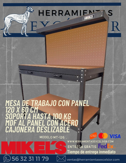 Mesa de trabajo para taller  MIKELS