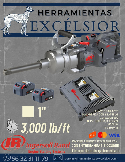 Llave de impacto inalambrica de 1" Ingersoll Rand