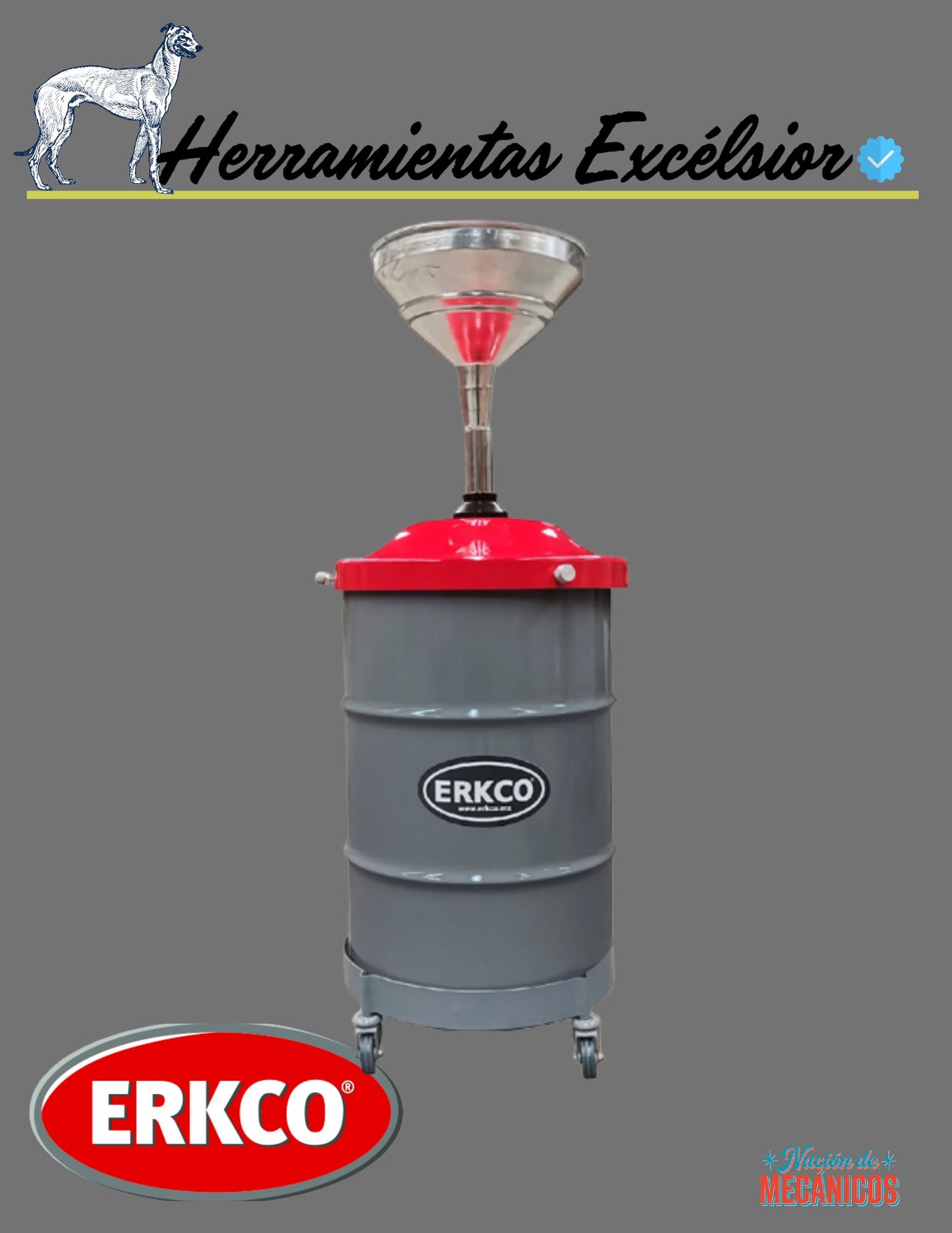 Receptor de aceite de lamina uso rudo ERKCO
