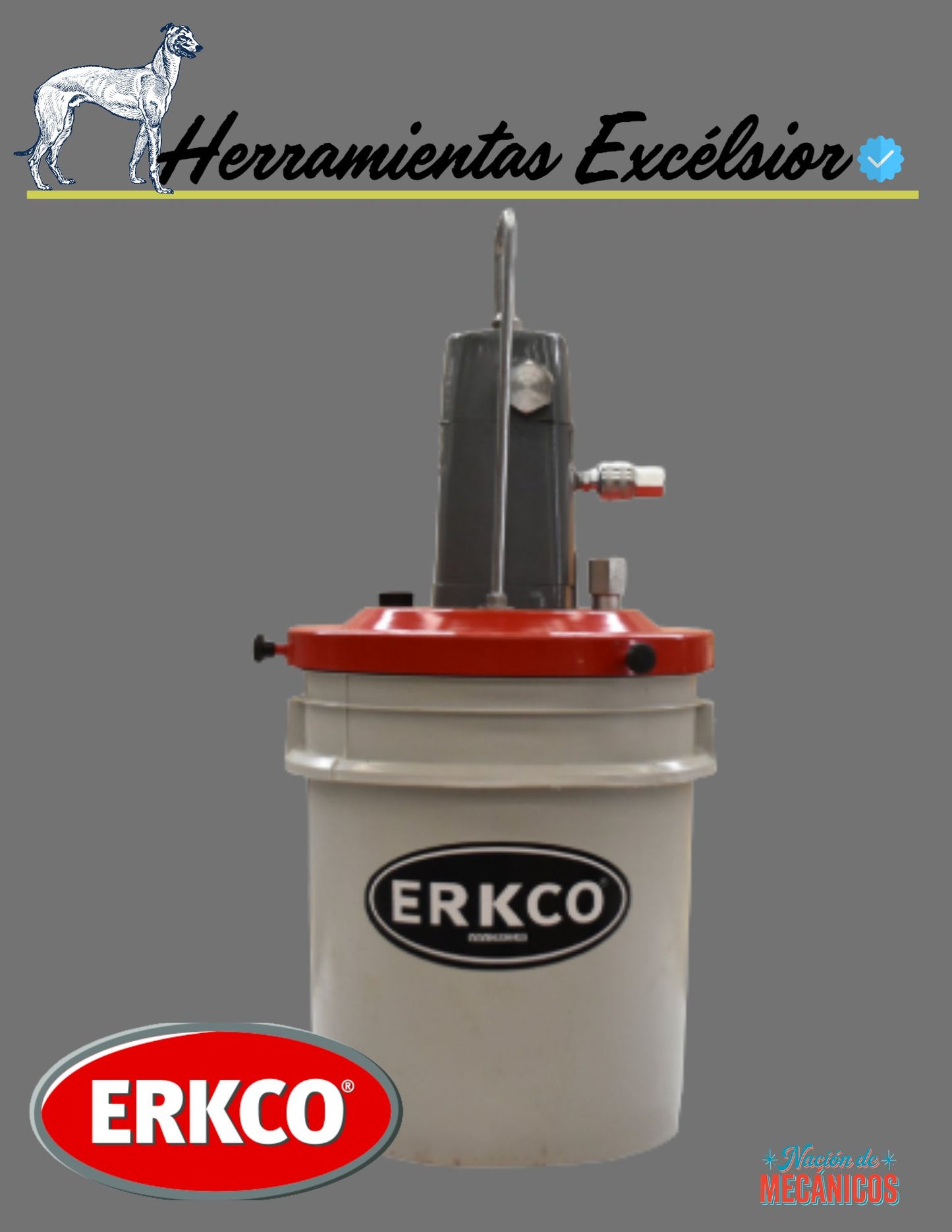 Aceitera neumatica ERKCO de 19 litros