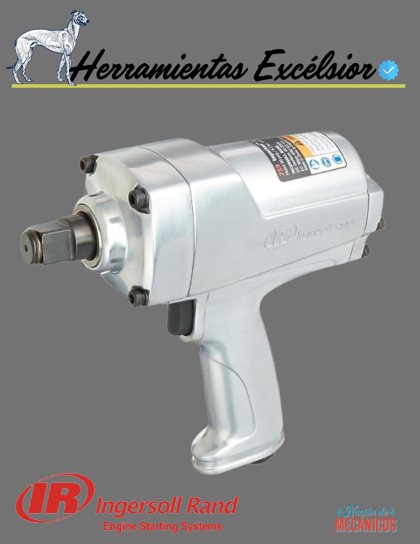 Llave de impacto de 3/4" INGERSOLL RAND 1050 LB/FT
