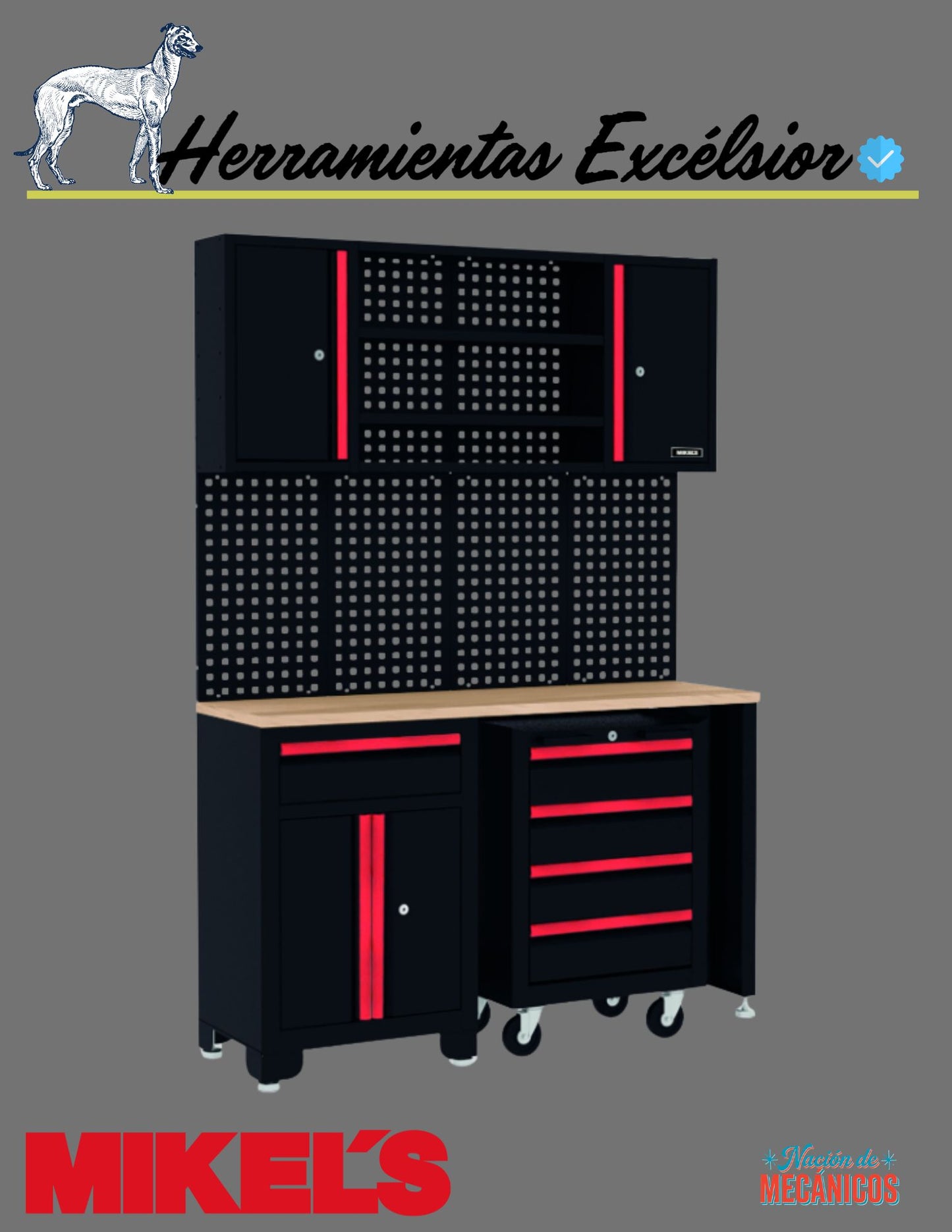 Gabinetes para garage maxi combo 7 piezas MIKELS
