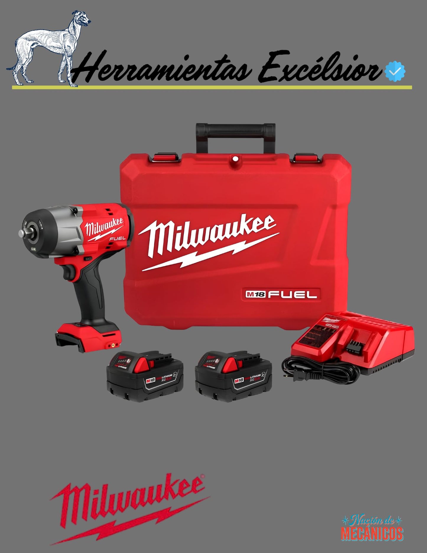 Llave de impacto MILWAUKEE de alto torque 1100 libras