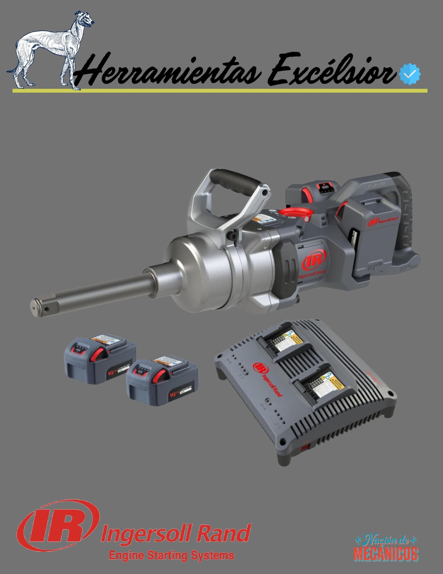 Llave de impacto inalambrica de 1" Ingersoll Rand