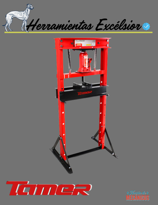 Prensa hidráulica con gato hidráulico 12 ton TAMER PHT-12